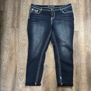 Maurices Dark Blue Ankle Jeans